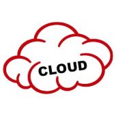 image du mot cloud dans un nuage rouge