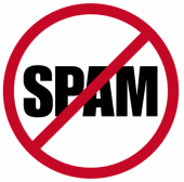 image du mot spam dans un cercle barré